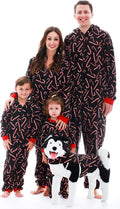followme Matching Adult Onesie for Family, Couples, Dog - Candy Cane