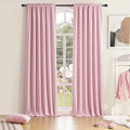 DONREN 96 Inch Curtains for Living Room - Pink Blackout Drapes