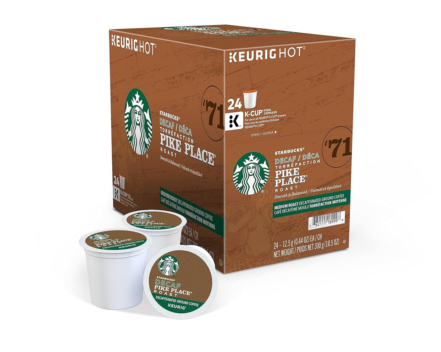 Starbucks Pike Place Decaf Coffee Pods - Rich Flavor!
