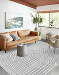 Lahome Abstract Area Rug 5x7 - Soft Washable Gray Accent Rug