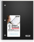 College Ruled Spiral Notebook 8.5 x 11 - Durable Plastic Cover