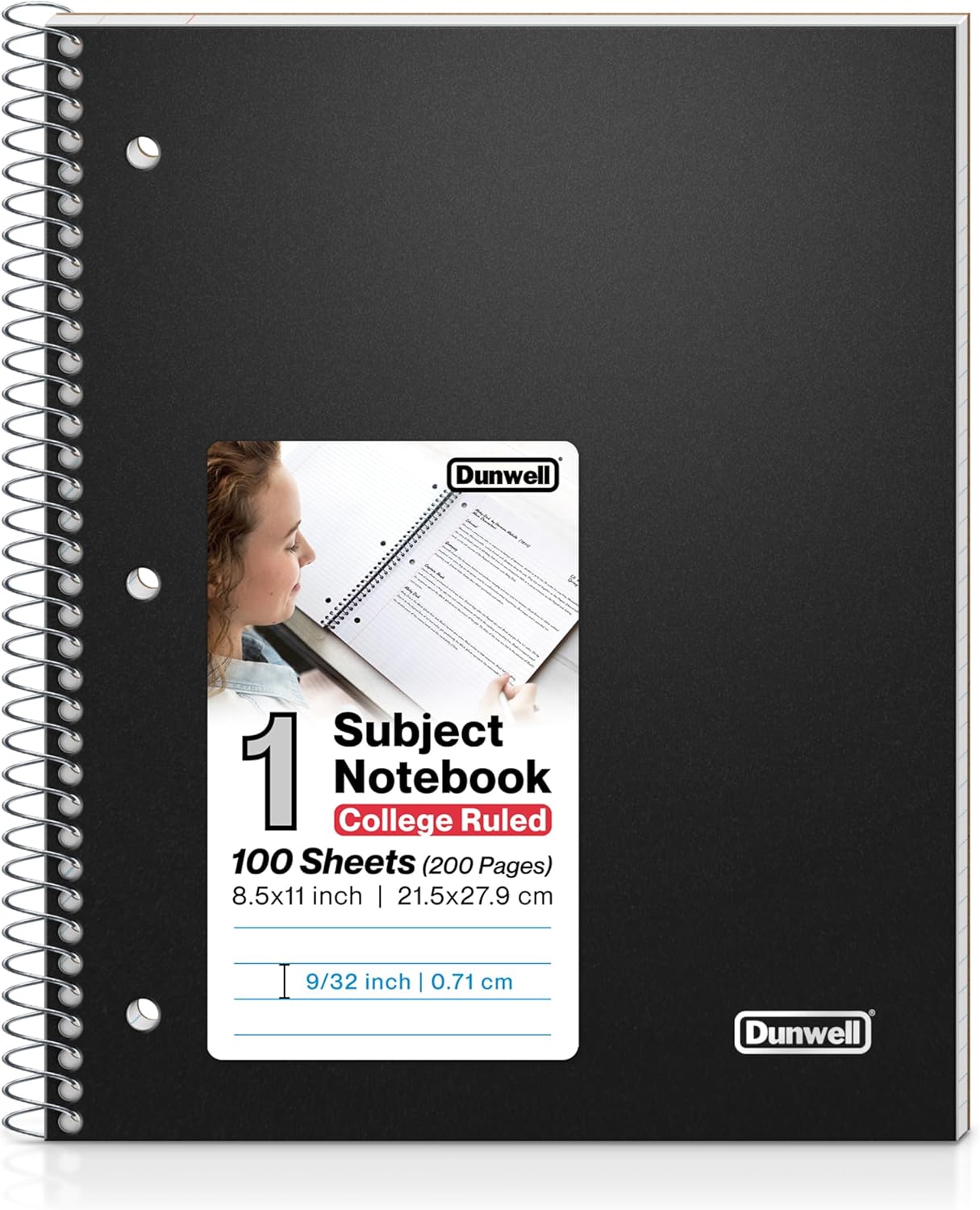 Dunwell College Spiral Notebook 8.5x11 - Organize with Ease!