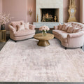 Modern Distressed Medallion Area Rug 8x10 for Living Room