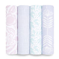 aden + anais Essentials Swaddle Blanket 4 Pack - Soft Breathable