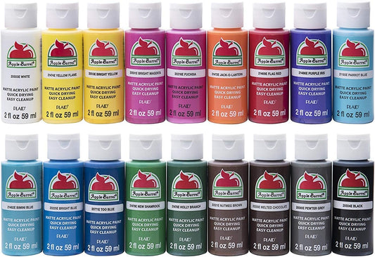 Vibrant Apple Barrel 18pc Acrylic Paint Set