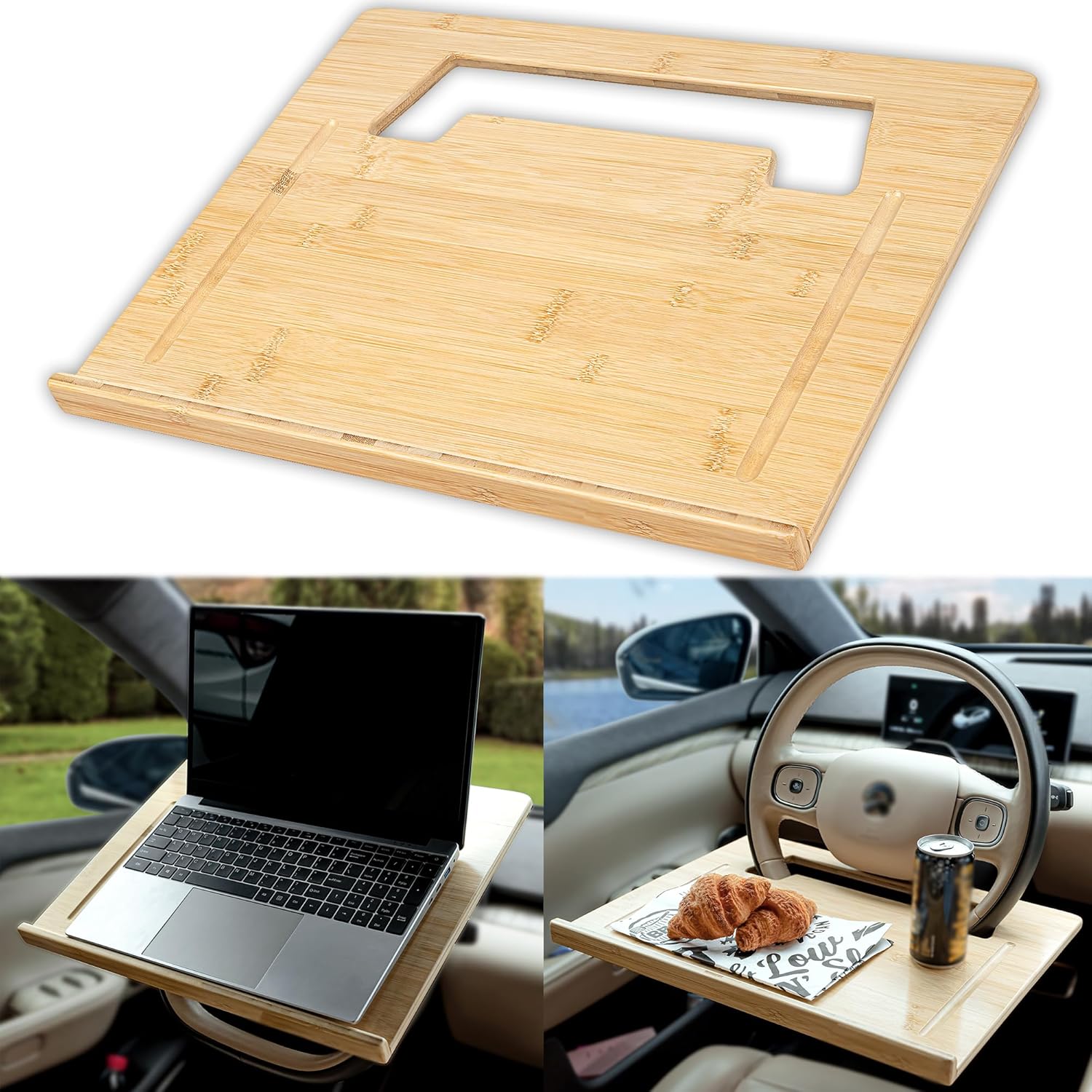 Essential Steering Wheel Tray - Multipurpose Car Table for Travelers