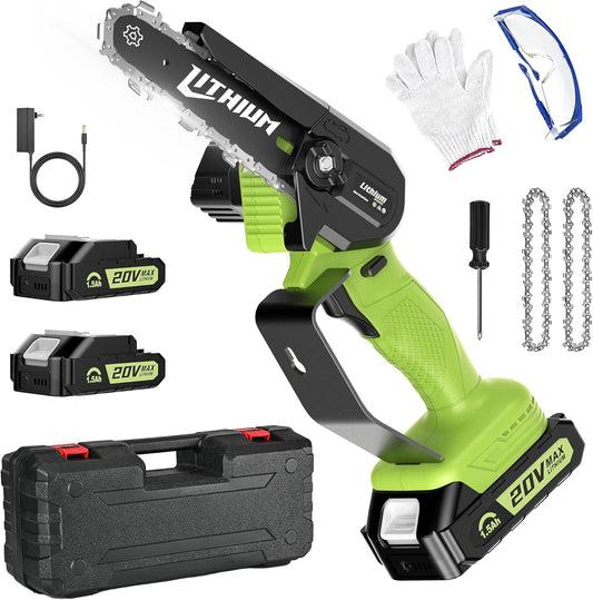 6 inch Mini Chainsaw Cordless for Tree Trimming and Wood Cutting