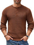 COOFANDY Men's Henley Knit Sweater for Casual Style and Comfort