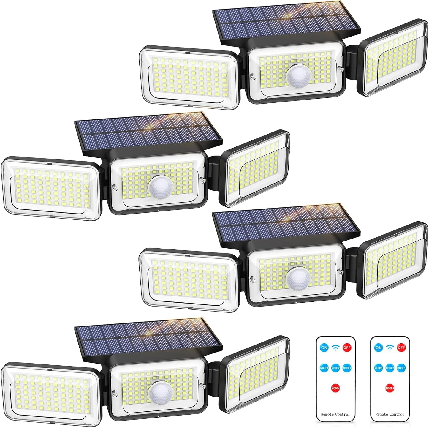Solar Lights Outdoor Waterproof with Motion Sensor & Remote Control