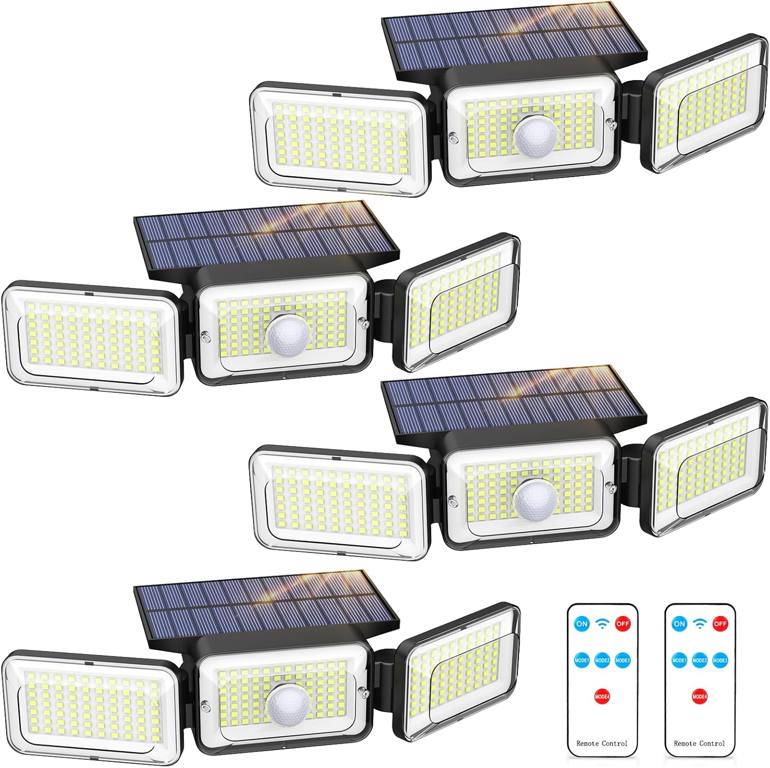 Solar Lights Outdoor Waterproof with Motion Sensor & Remote Control