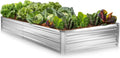 Galvanized Raised Garden Beds 8x4x1 ft - Tool-Free Assembly