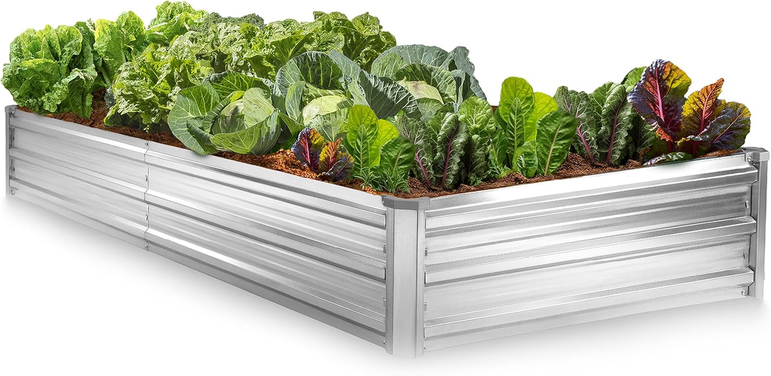Galvanized Raised Garden Beds Outdoor for Vegetables and Flowers
