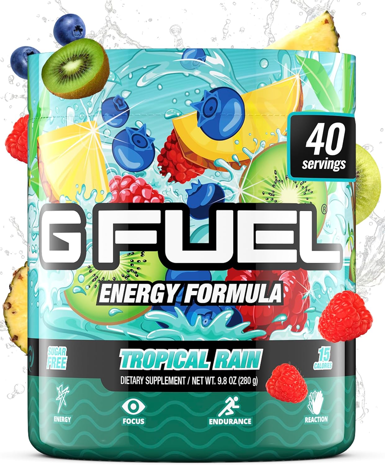 G Fuel Tropical Rain Energy Drink Powder for Focus and Energy