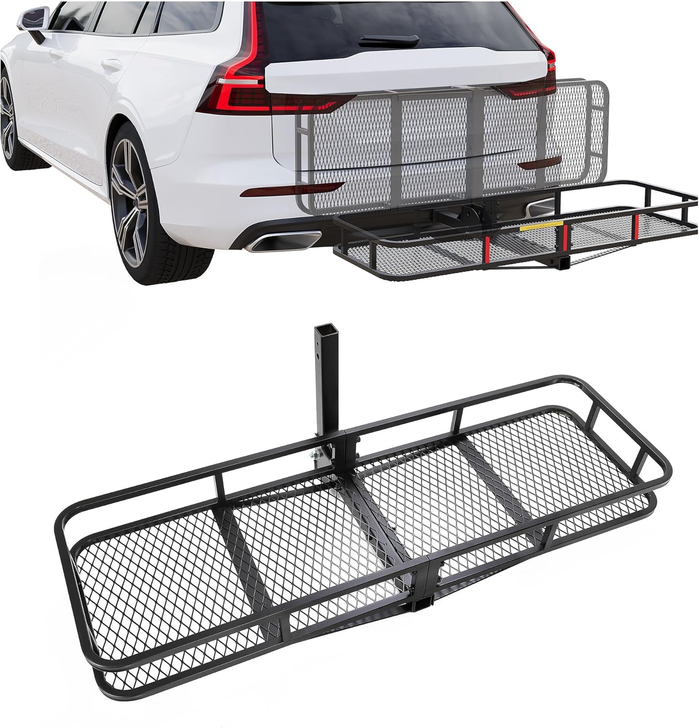 Folding Hitch Mount Cargo Carrier for SUVs, Trucks, and Vans