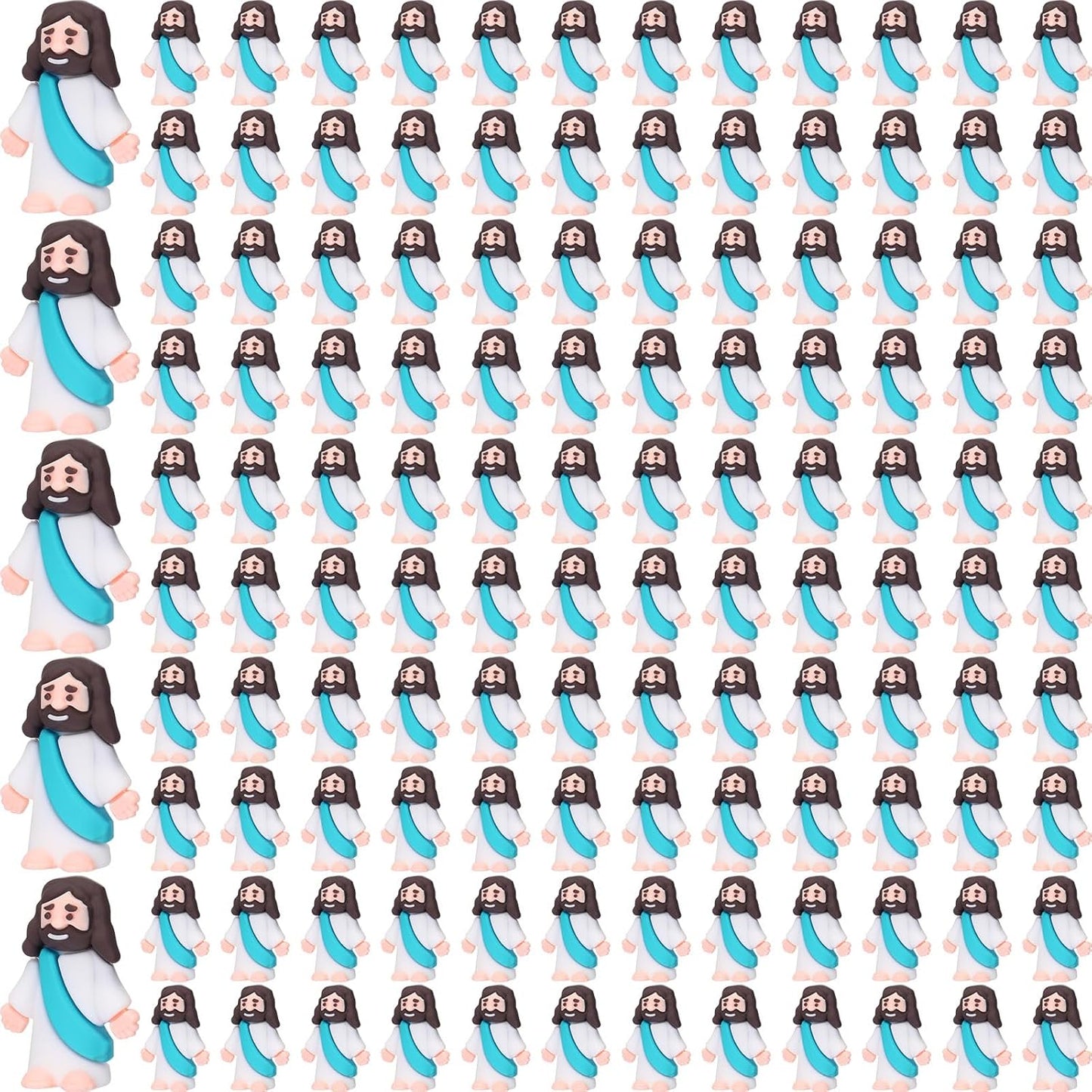 200 Pack Mini Jesus Figurines for Religious Celebrations and Gifts