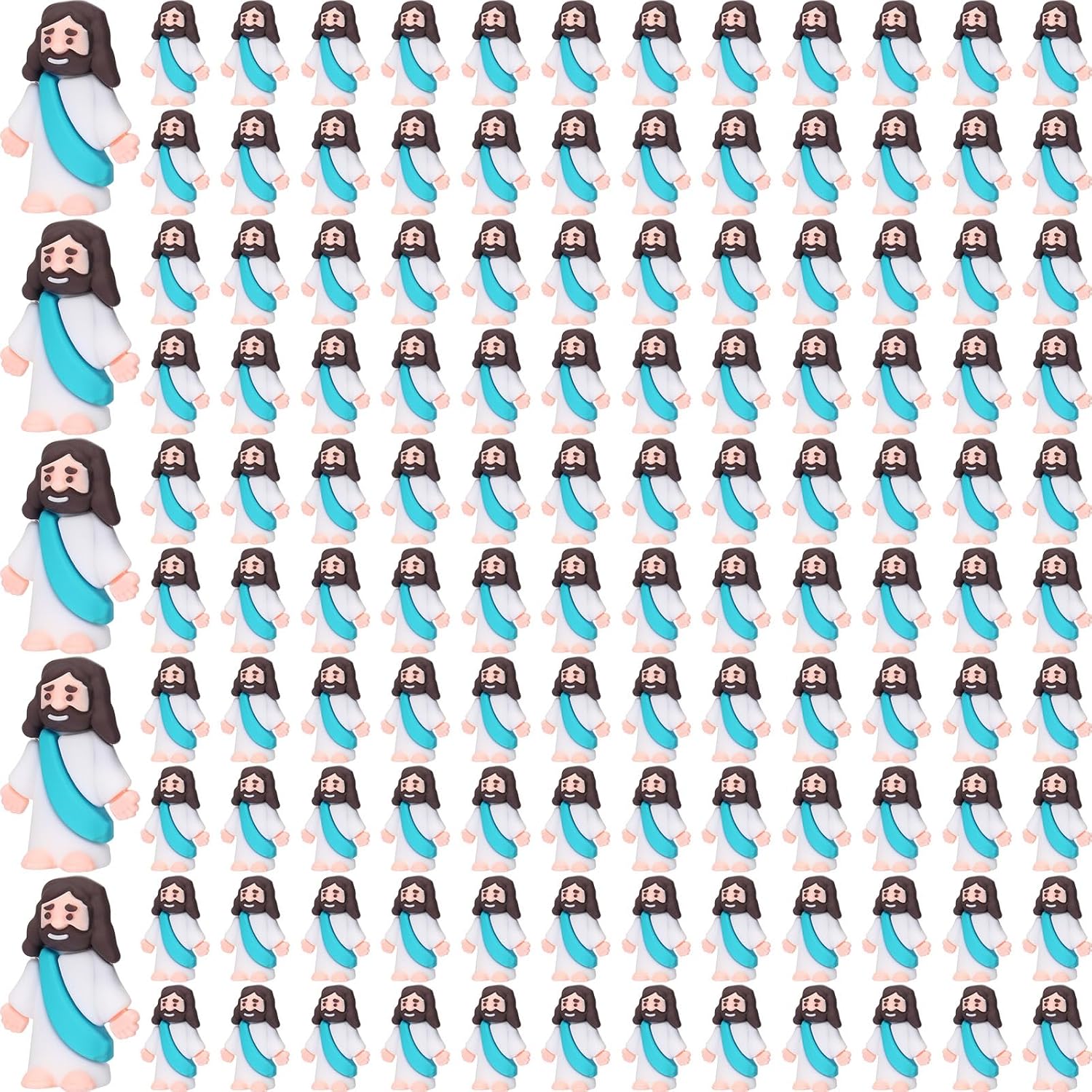 200 Pack Mini Jesus Figurines for Religious Celebrations and Gifts