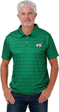 Men's Team Logo Polo Shirt - Striped Polyester Fan Polo