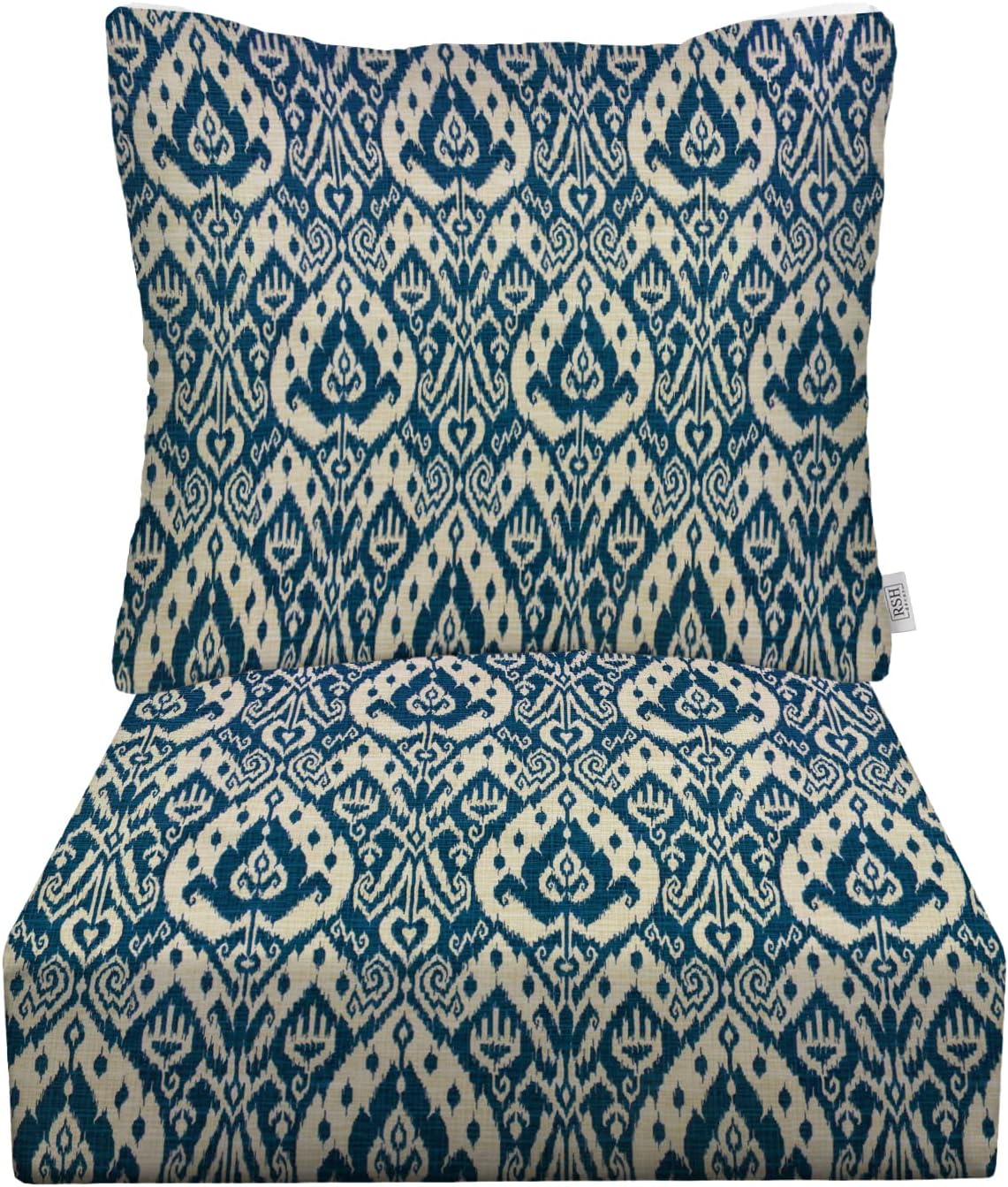 Deep Seating Cushion Set with Pillow Back for Outdoor Chairs