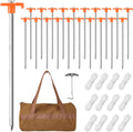 Aodaer 24-Pack Heavy-Duty Tent Stakes - Non-Rust Metal for Secure Outdoor Setup