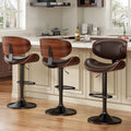 Bar Stools Set of 3 Bentwood Adjustable Height Swivel Bar Stools - Mid