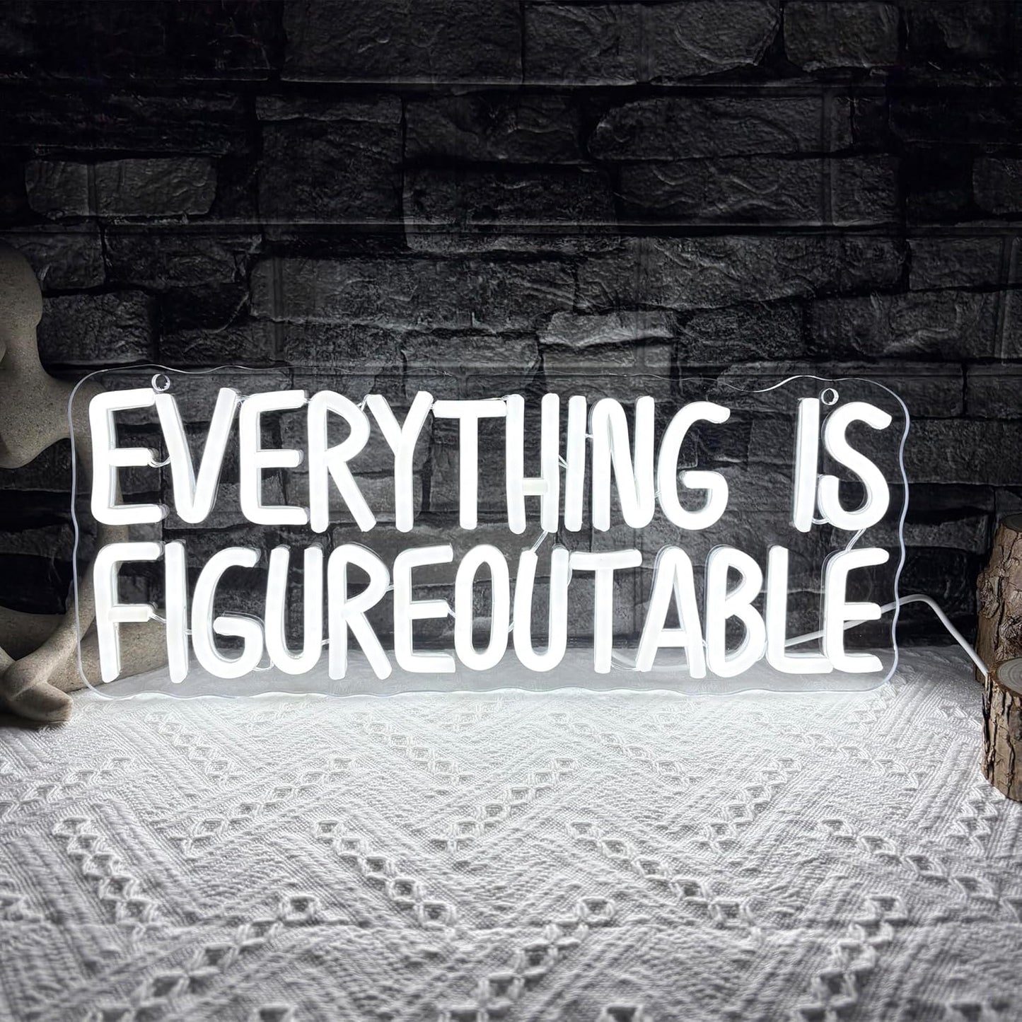 Motivational Neon Sign for Office Decor - Everything is Figureoutable