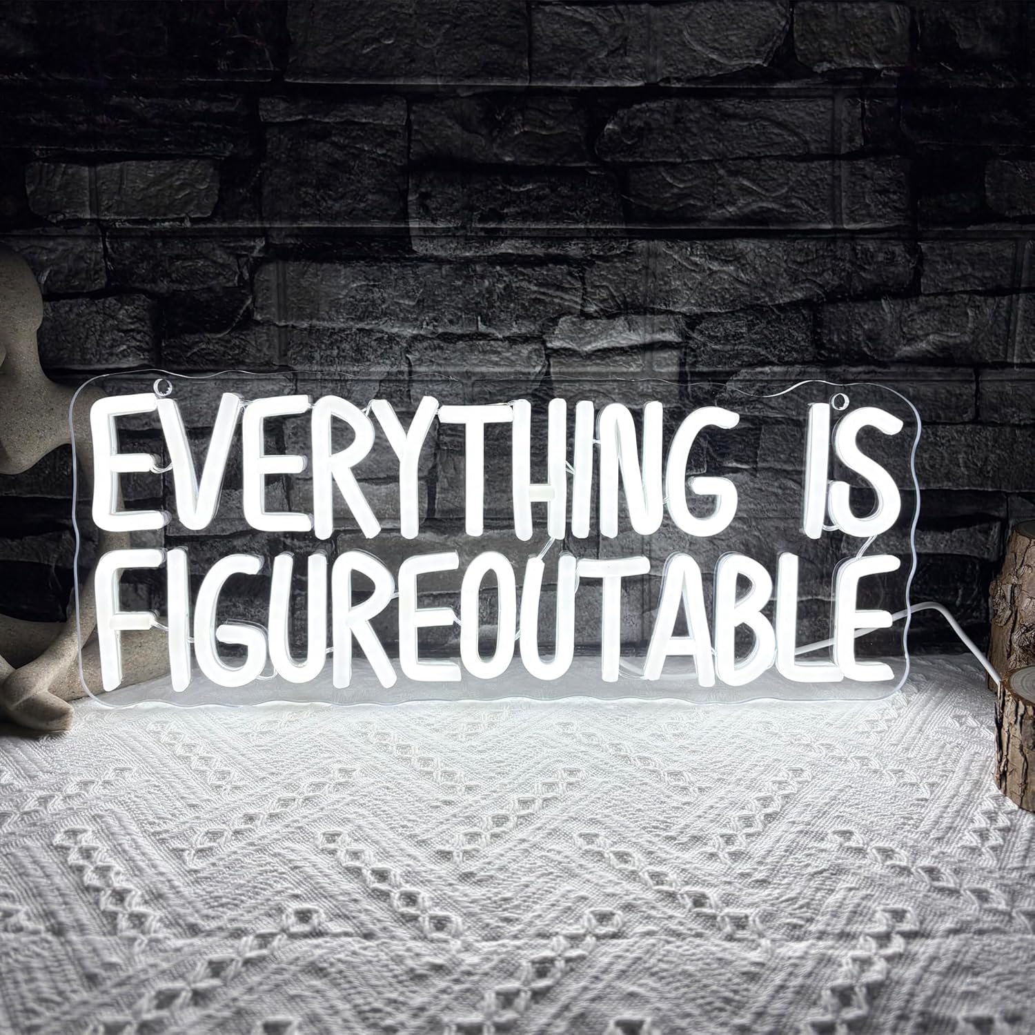 Motivational Neon Sign for Office Decor - Everything is Figureoutable