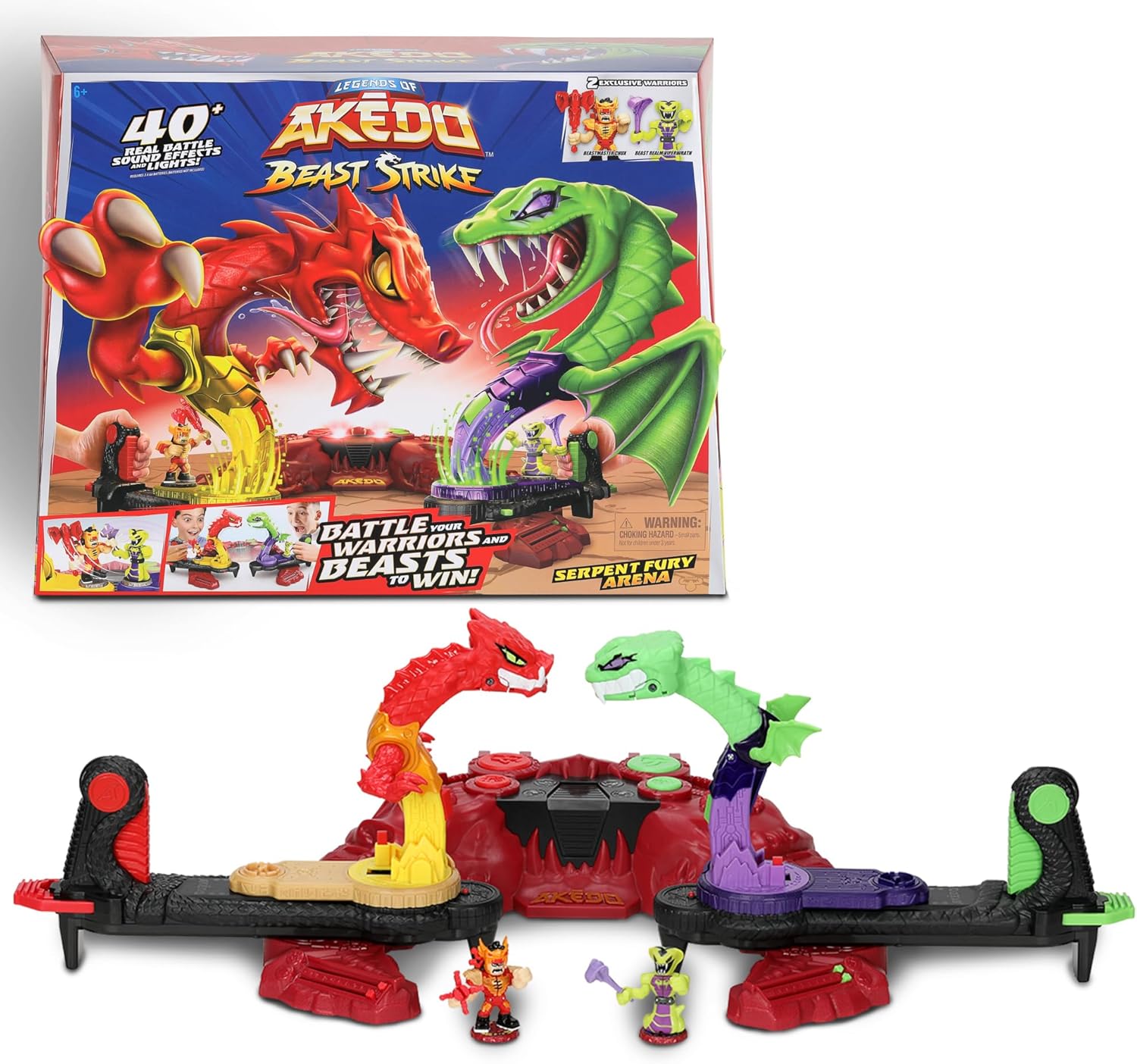 Legends of Akedo Beast Strike Serpent Fury Arena for Epic Battles