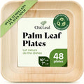 Chic Leaf Compostable Palm Leaf Plates - Stylish Eco Disposable Plates