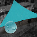 Waterproof Sun Shade Sail 14x14x19.8 ft Turquoise Blue - UV Block