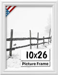 White 10x26 Picture Frame.75 in Wide - Handmade Solid Wood