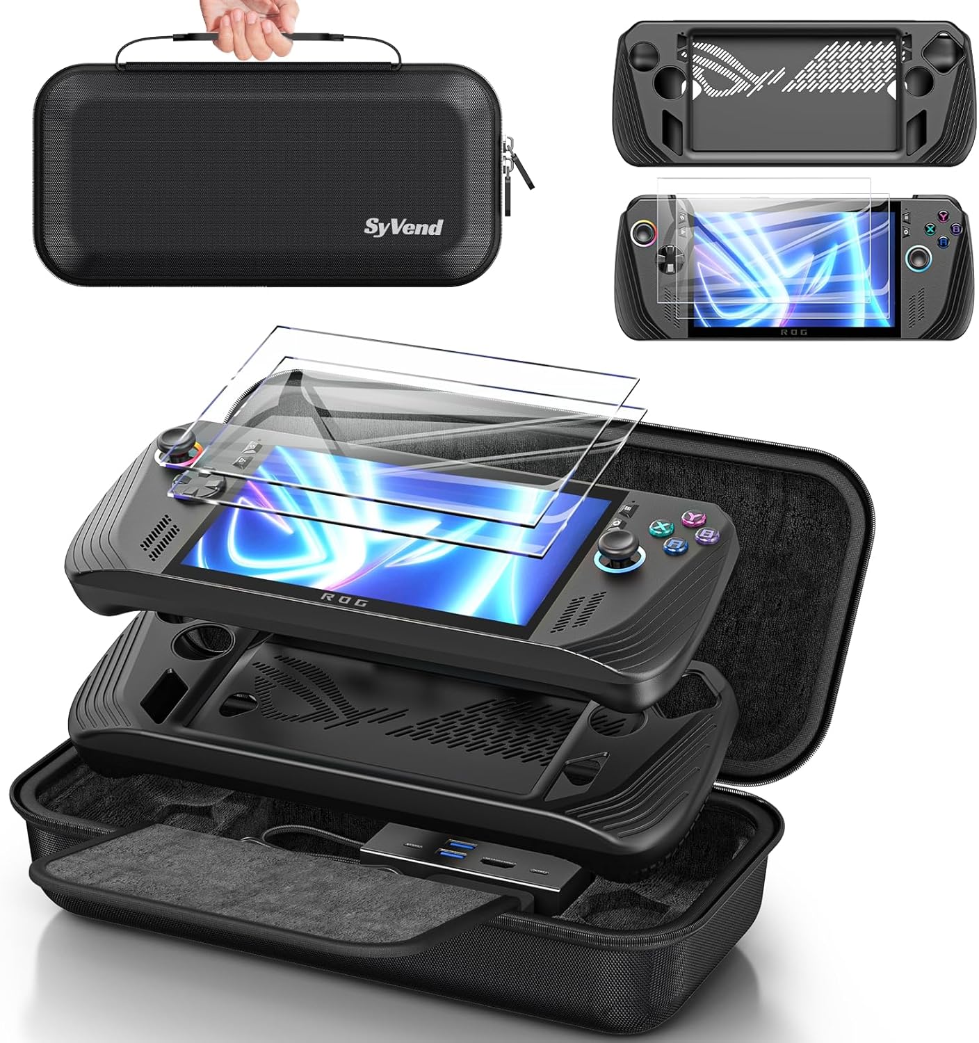 Carrying Case 3 in 1 Accessories Set for ROG Ally X 2024