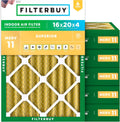 16x20x4 Air Filter MERV 11 - Pet & Allergy Defense (6-Pack)