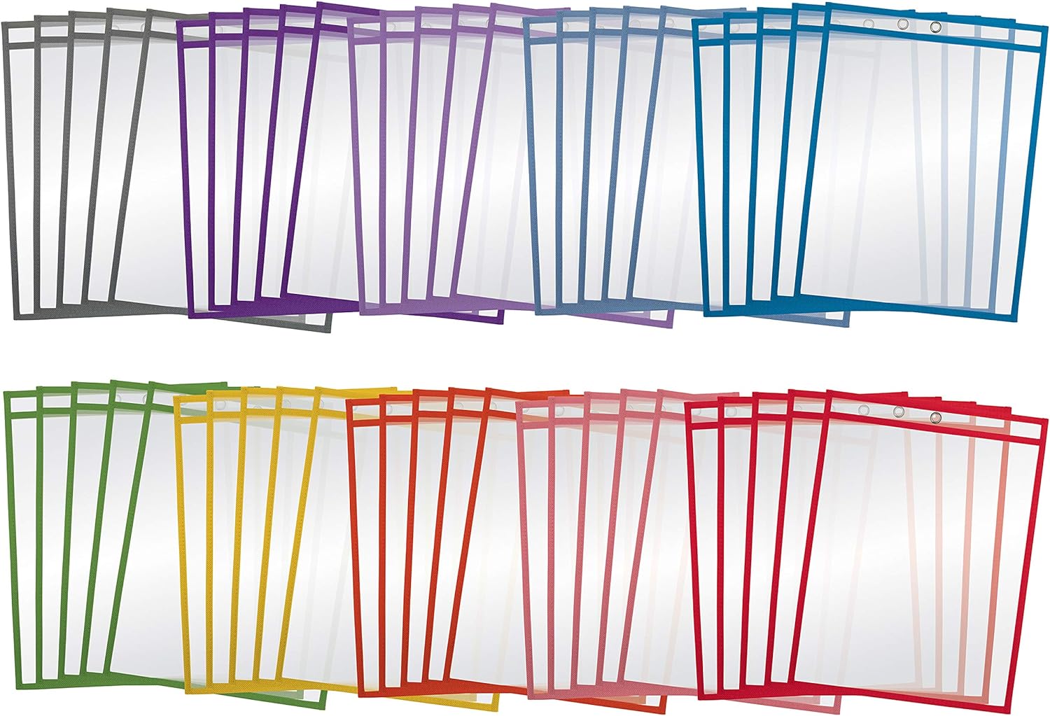 50 Oversized Crystal Clear Dry Erase Sleeves