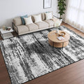 Merelax 6x9 Black White Area Rug for Modern Living Spaces