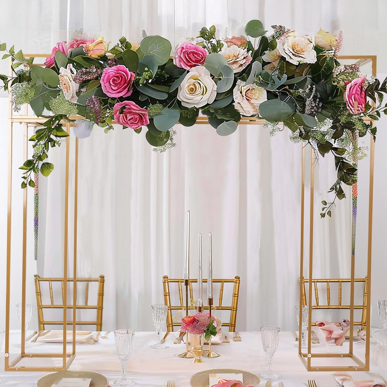 Metal Rectangular Backdrop Stand 5ftx4ft for Weddings & Events