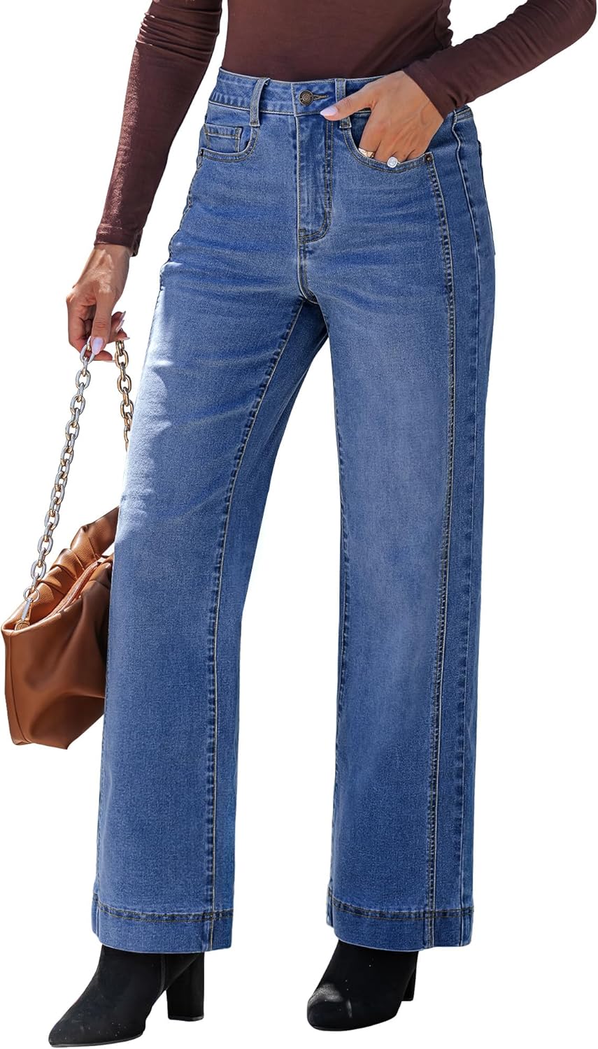 luvamia Wide Leg Jeans for Women with High Waist and Pockets