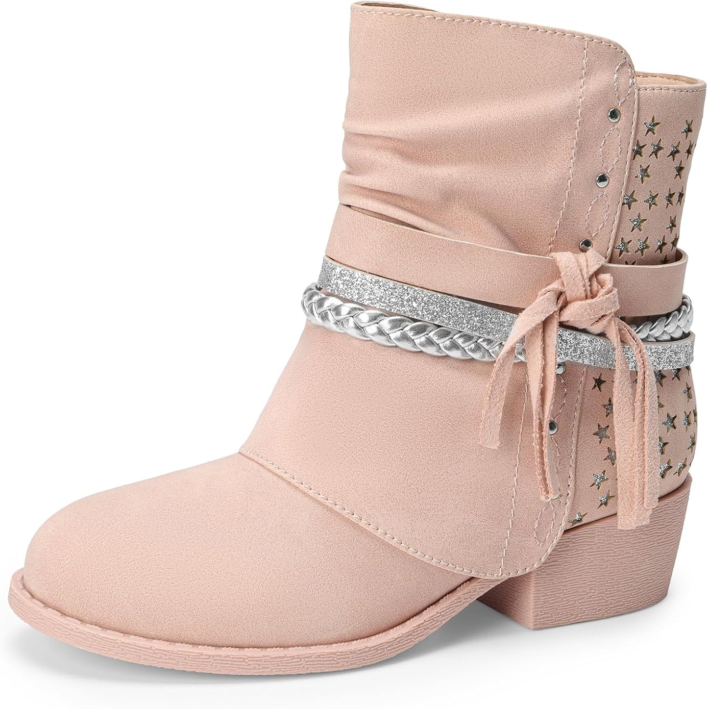 DREAM PAIRS Girls Ankle Boots with Side Zipper for Comfort