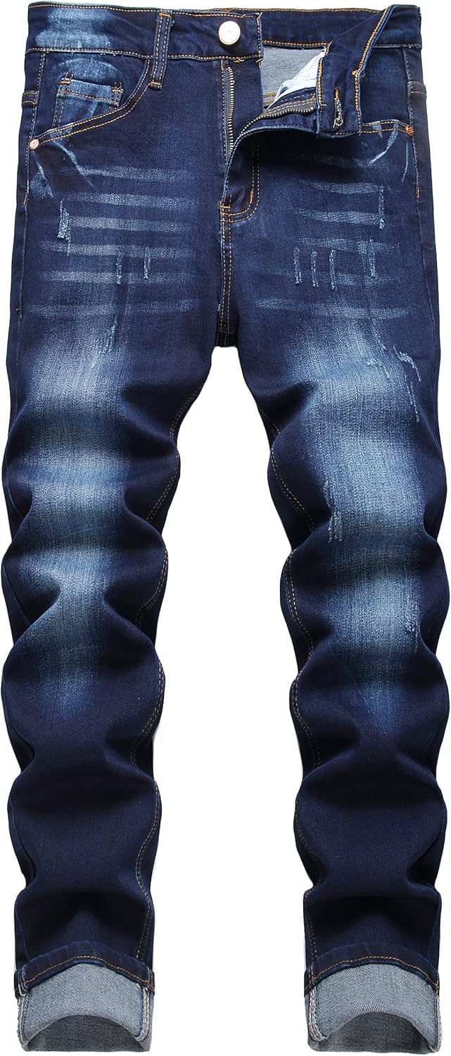 JUNBAOSS Men's Slim Fit Stretch Ripped Skinny Jeans for Style
