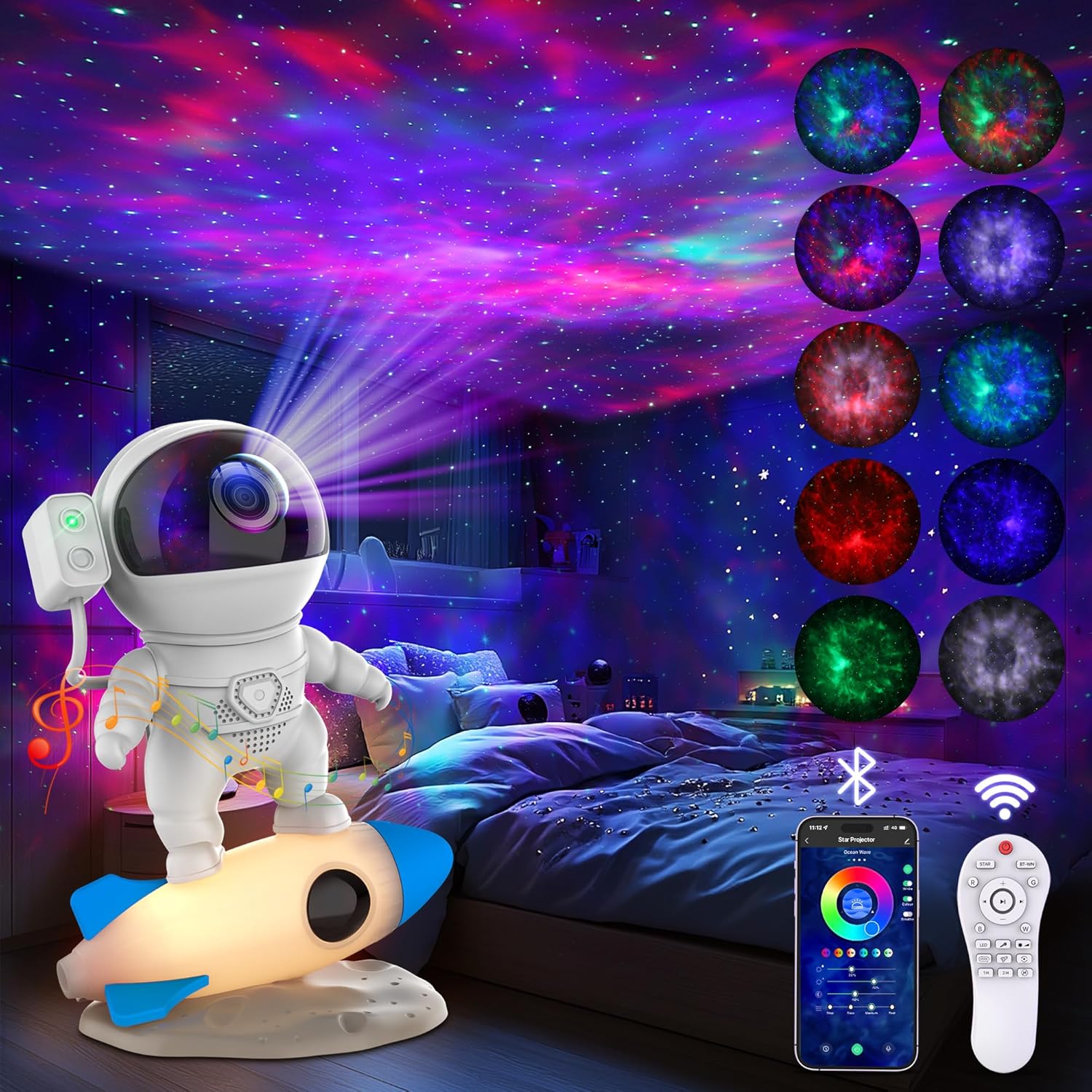 FlyEagle Galaxy Projector: Nebula Night Light