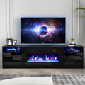 80 TV Stand with 36 Electric Fireplace - Modern Media Center
