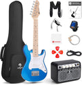 Vangoa Kids Electric Guitar Bundle - Everything Your Young Musician Needs! (Blue)