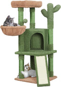 Cactus Cat Tree 42in Kitten Condo - Cute Multi Level Activity Center