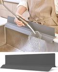 23 in Silicone Kitchen Sink Splash Guard Deep Gray - No-Slip Protector