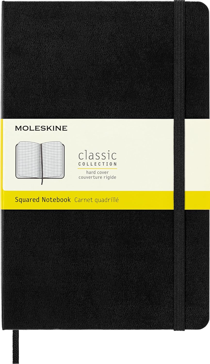 Moleskine Large Black Square Notebook - Elegant Design!