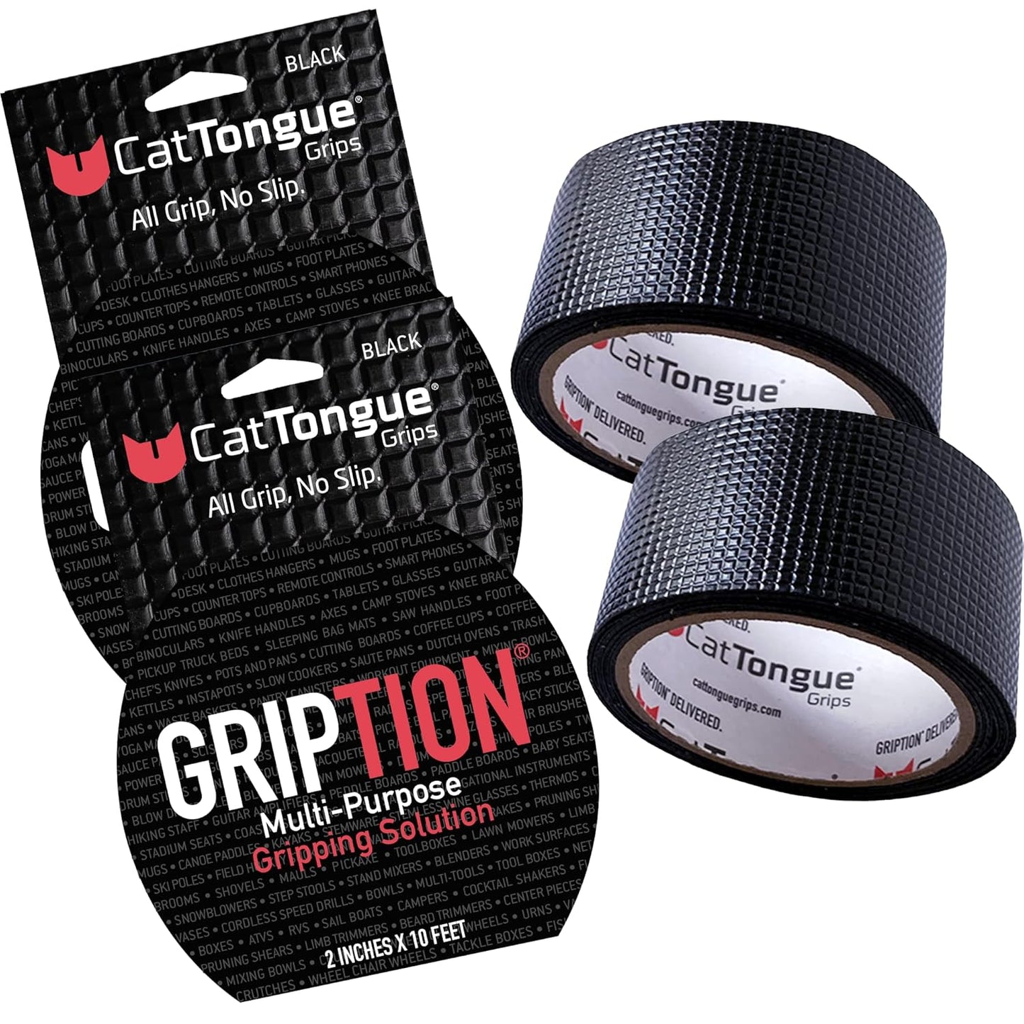 CATTONGUE GRIPS Non-Abrasive Grip Tape Wrap for Better Control