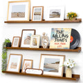 Picture Ledge Wall Shelves 48 in Set of 3 - Rustic Solid Pine Floating