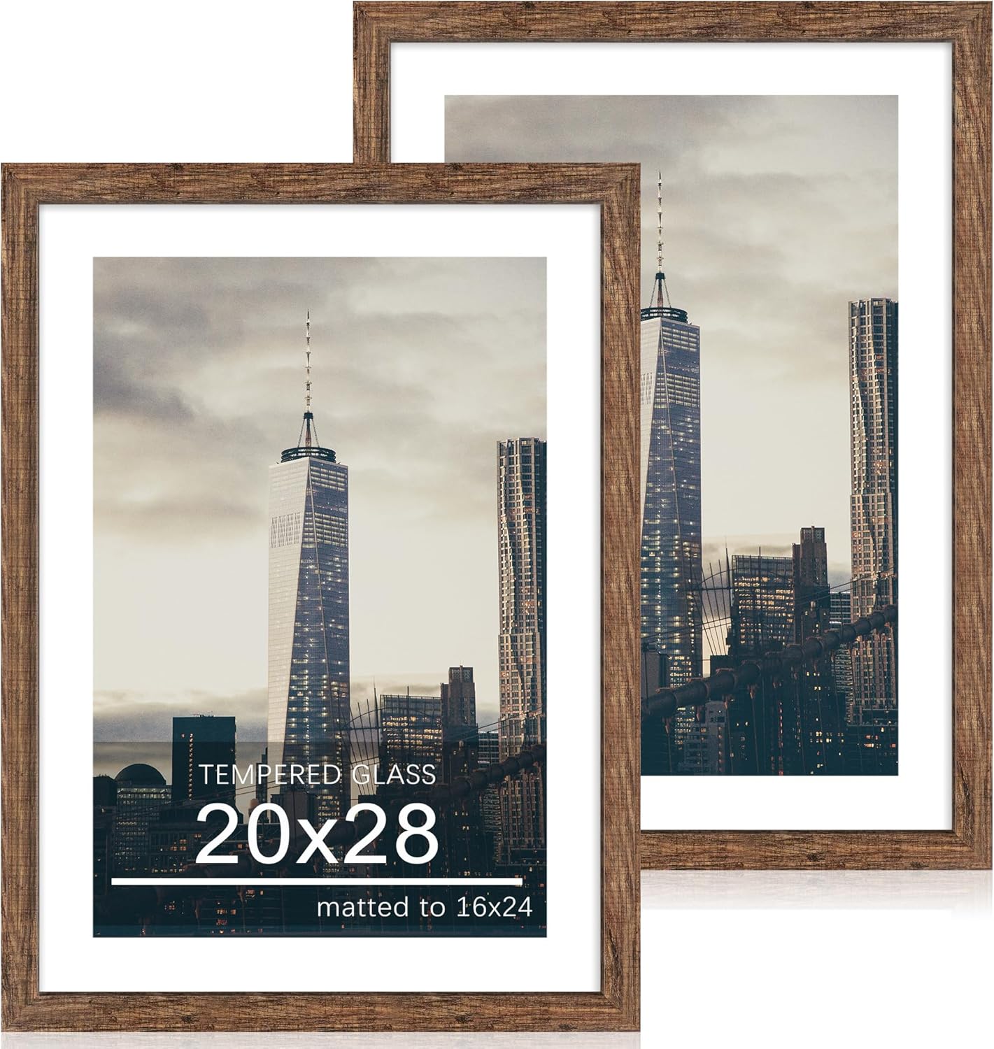 20x28 Poster Frame Set of 2 for Rustic Wall Art Display