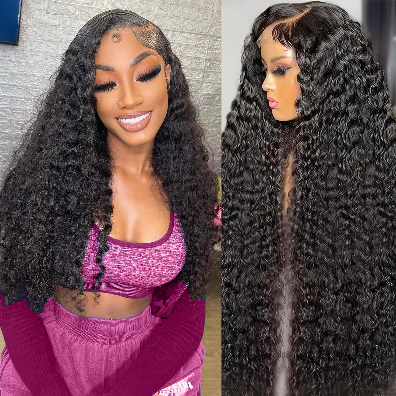 26 Inch Deep Wave Lace Front Wigs for Natural Beauty and Style