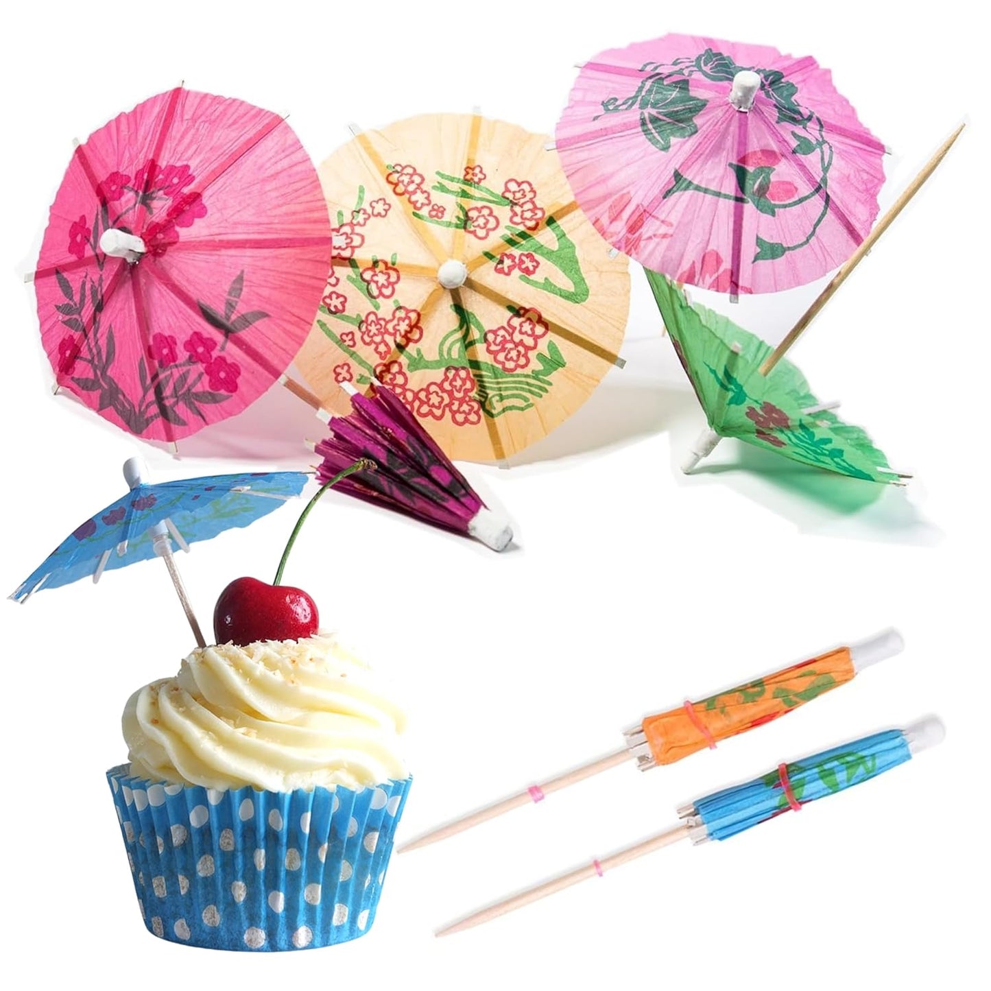 Colorful Cocktail Umbrella Picks - Pack of 150, Concession Essentials