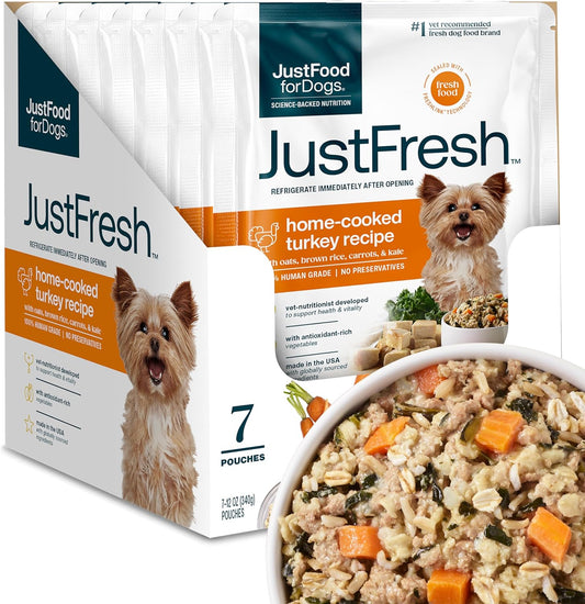 JustFresh Home-Cooked Turkey Dog Food for Healthy Dogs